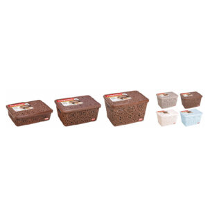 FLOWER STORAGE BASKET SET OF 3 PCS